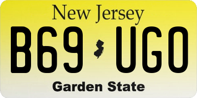 NJ license plate B69UGO