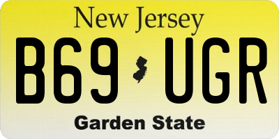NJ license plate B69UGR