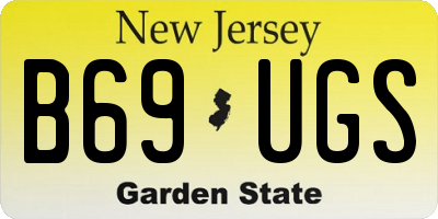 NJ license plate B69UGS