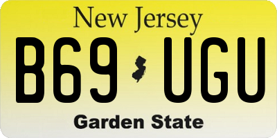 NJ license plate B69UGU