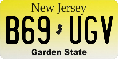 NJ license plate B69UGV