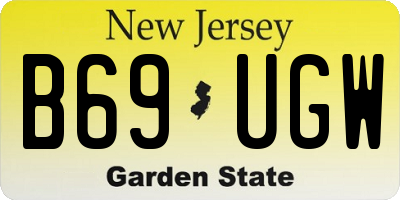 NJ license plate B69UGW