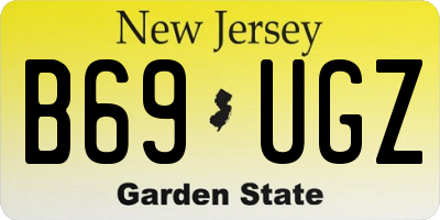 NJ license plate B69UGZ