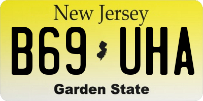 NJ license plate B69UHA