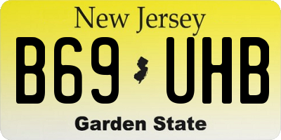 NJ license plate B69UHB
