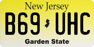 NJ license plate B69UHC