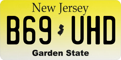 NJ license plate B69UHD