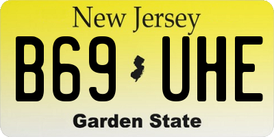 NJ license plate B69UHE