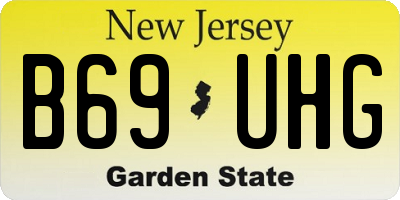 NJ license plate B69UHG