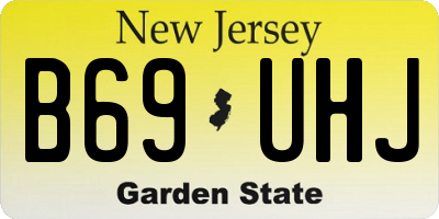 NJ license plate B69UHJ