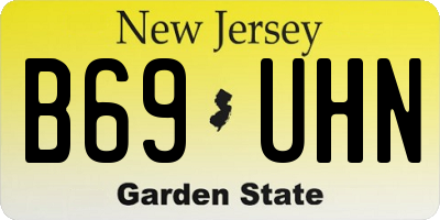 NJ license plate B69UHN