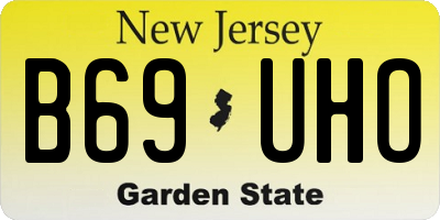 NJ license plate B69UHO