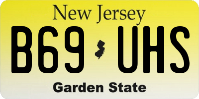 NJ license plate B69UHS