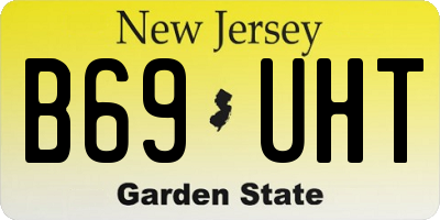 NJ license plate B69UHT