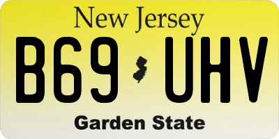 NJ license plate B69UHV