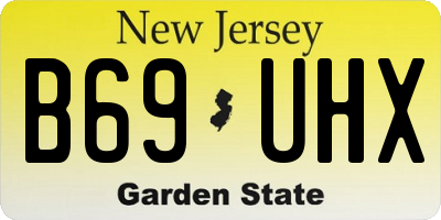 NJ license plate B69UHX