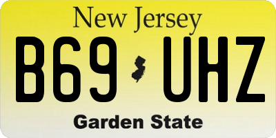NJ license plate B69UHZ