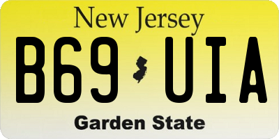 NJ license plate B69UIA