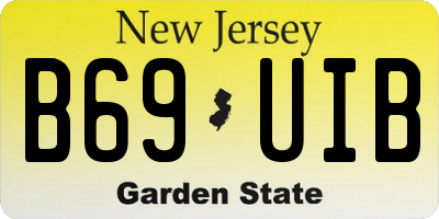 NJ license plate B69UIB