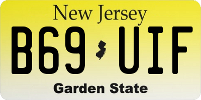 NJ license plate B69UIF