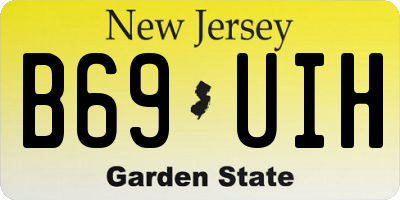 NJ license plate B69UIH