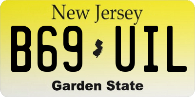 NJ license plate B69UIL