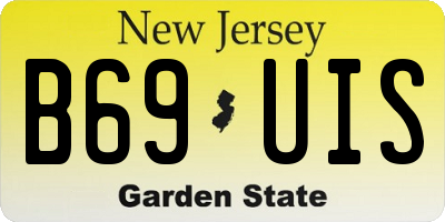 NJ license plate B69UIS