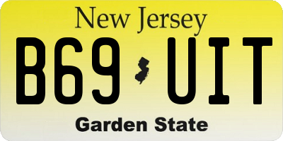 NJ license plate B69UIT