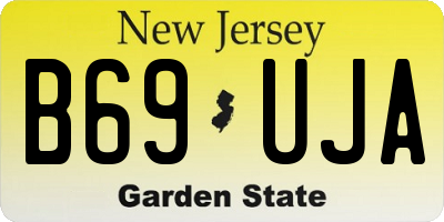 NJ license plate B69UJA