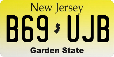 NJ license plate B69UJB