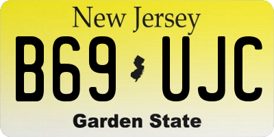 NJ license plate B69UJC