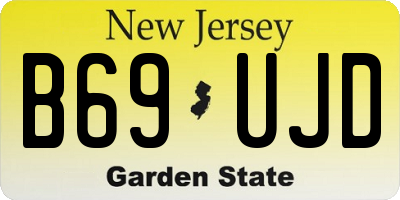 NJ license plate B69UJD