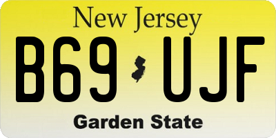 NJ license plate B69UJF