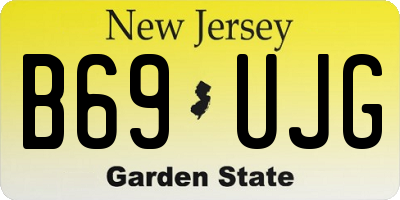 NJ license plate B69UJG