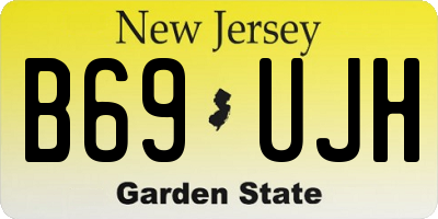 NJ license plate B69UJH