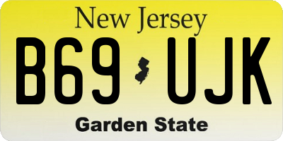NJ license plate B69UJK