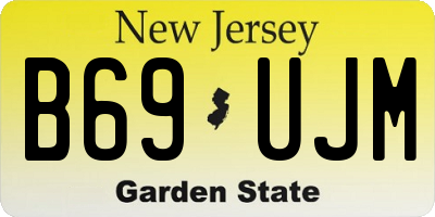 NJ license plate B69UJM