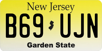 NJ license plate B69UJN