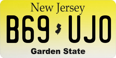 NJ license plate B69UJO