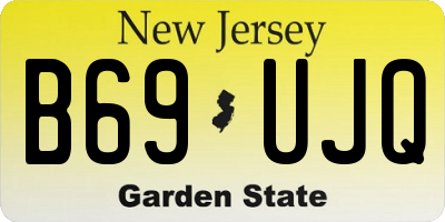 NJ license plate B69UJQ
