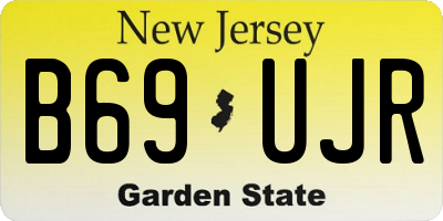 NJ license plate B69UJR