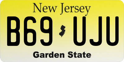 NJ license plate B69UJU
