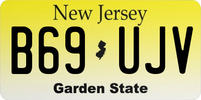NJ license plate B69UJV