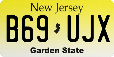 NJ license plate B69UJX
