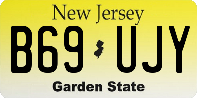 NJ license plate B69UJY