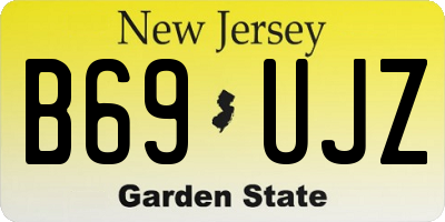 NJ license plate B69UJZ