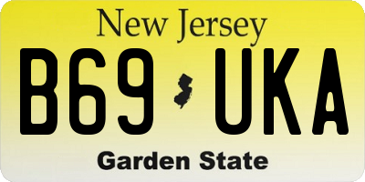 NJ license plate B69UKA