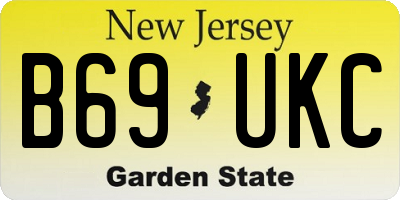 NJ license plate B69UKC
