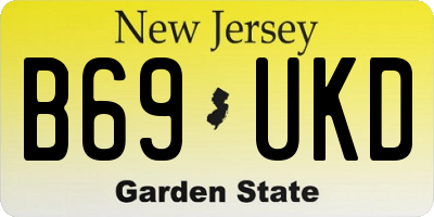 NJ license plate B69UKD