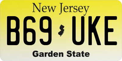 NJ license plate B69UKE